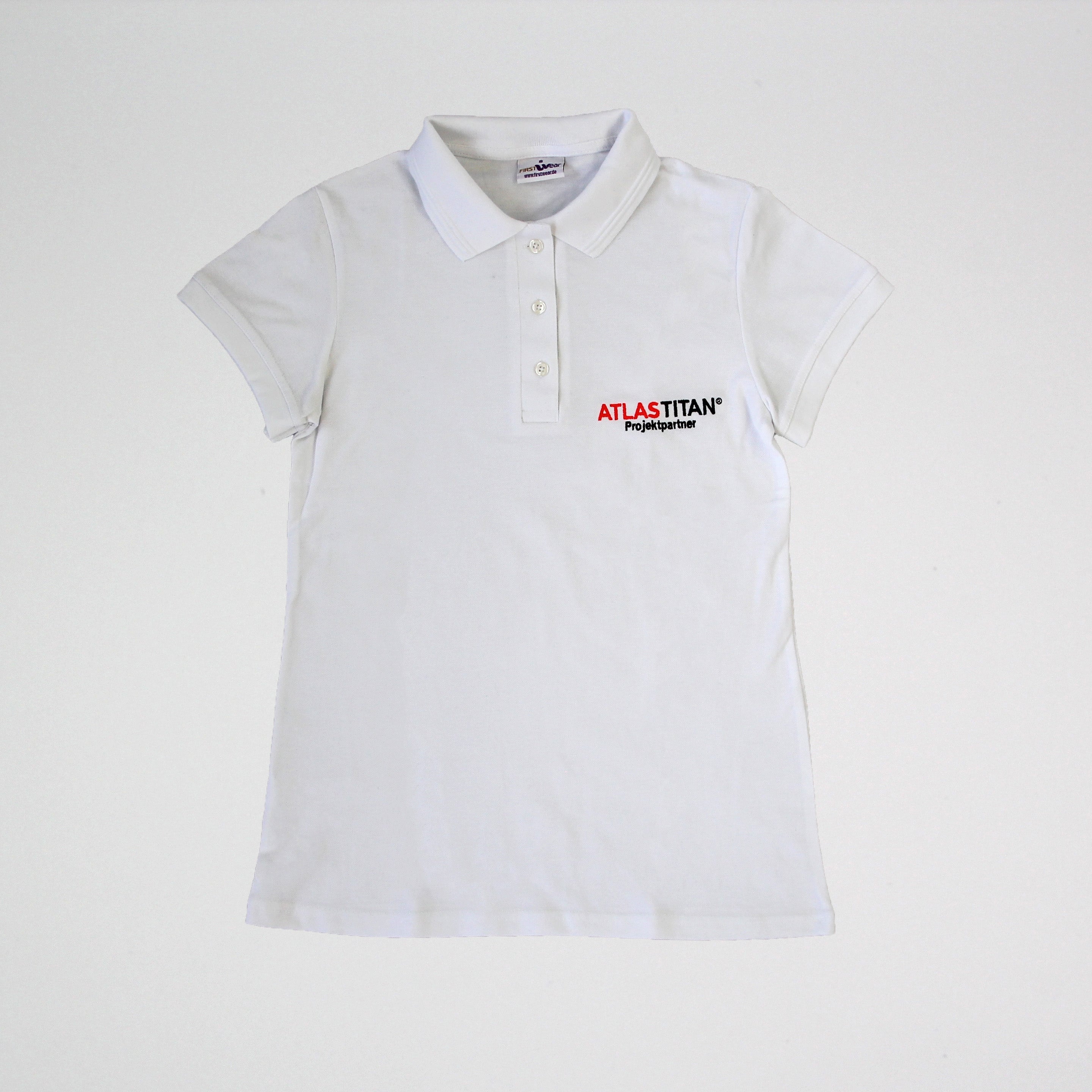 FIRST WEAR Polo weiß mit Stick