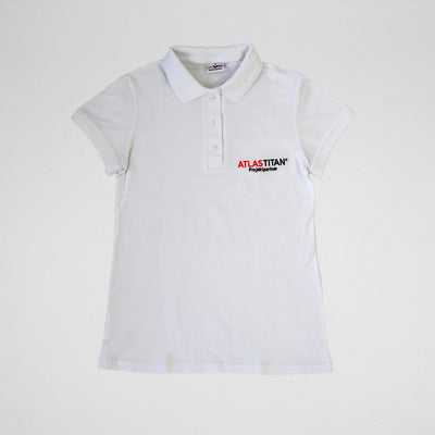 FIRST WEAR Polo weiß mit Stick