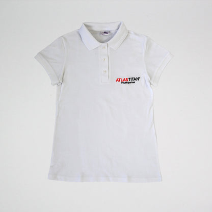 FIRST WEAR Polo weiß mit Stick