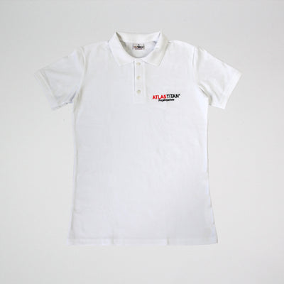 FIRST WEAR Polo weiß mit Stick