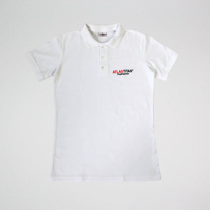 FIRST WEAR Polo weiß mit Stick